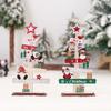 Exquisite Wood Ornaments Text Printed Environmentally Friendly Christmas Decoration