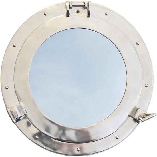 Зеркало-иллюминатор морского судна – Морская пиратская тема, 35,56 см
