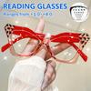 Cat Eye Reading Glasses Retro Floral Fashion Presbyopic Glasses Color Block Readers For Women Men +1.0 To +4.0