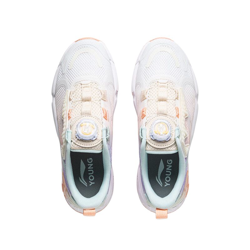 Li Ning Kids Sports Lifestyle Series Удобная прочная нескользящая повседневная обувь с низким верхом Детская повседневная обувь Protein-Gray YKCU010-8