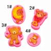 Silicone Mold for Cartoon Bear Cake, Clay, Fondant, and Chocolate Decorations