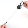 Выдвижной карабин из нержавеющей стали, брелок для ключей, сверхмощный карабин, брелок для ключей, ударопрочный трос, кольцо для ключей