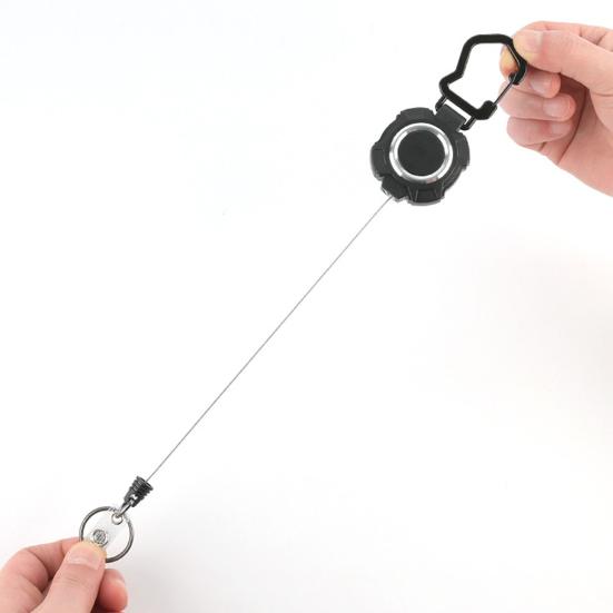 Выдвижной карабин из нержавеющей стали, брелок для ключей, сверхмощный карабин, брелок для ключей, ударопрочный трос, кольцо для ключей