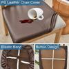 100% Waterproof PU Dining Chair Covers Elastic Solid Stretch Slipcovers Protector For Kitchen Restaurant Chairs