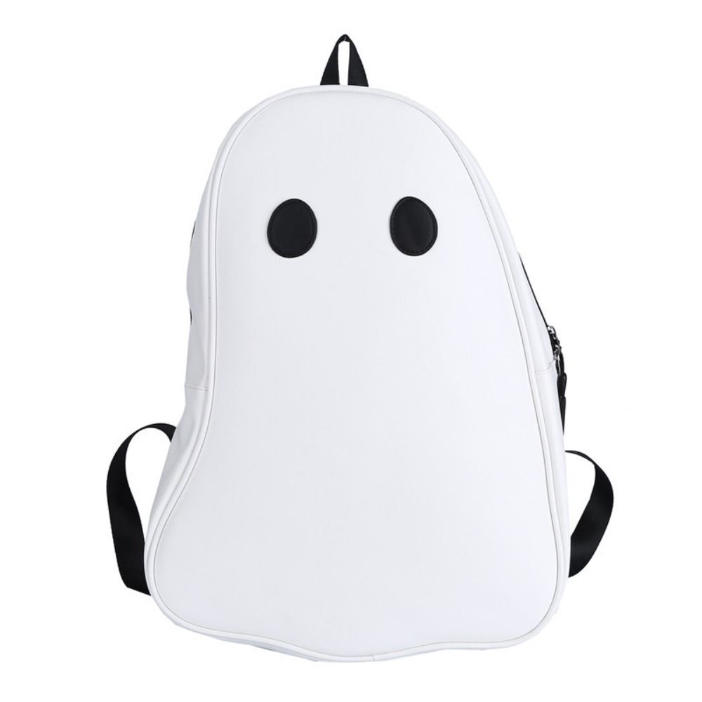 Harajuku Style Students Book Bag Pu Leather Shoulder Bag Portable Ghost Backpack Travel
