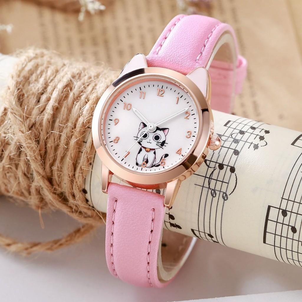 Cute Cartoon Quartz Watch With Calendar And World Time For Students And Professionals