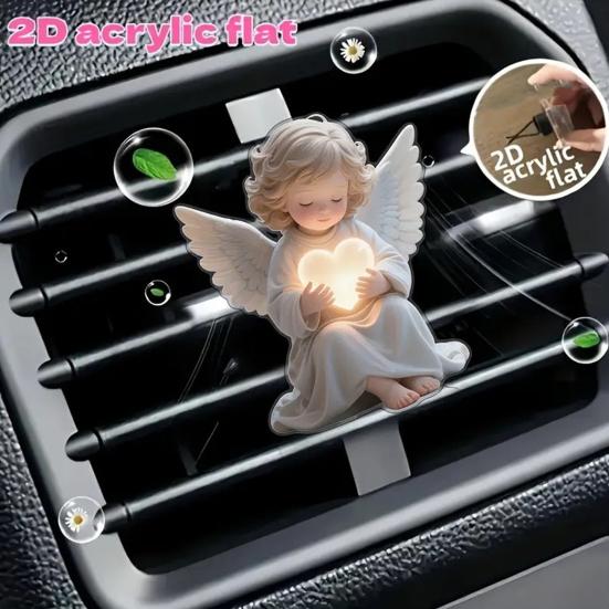 Автомобильные клипсы-освежители воздуха для собак Легкий акриловый зажим для дефлектора в виде скота Украшения для автомобиля с собаками Подарки для любителей животных мопсов Автомобильные аксессуары Внутренняя отделка