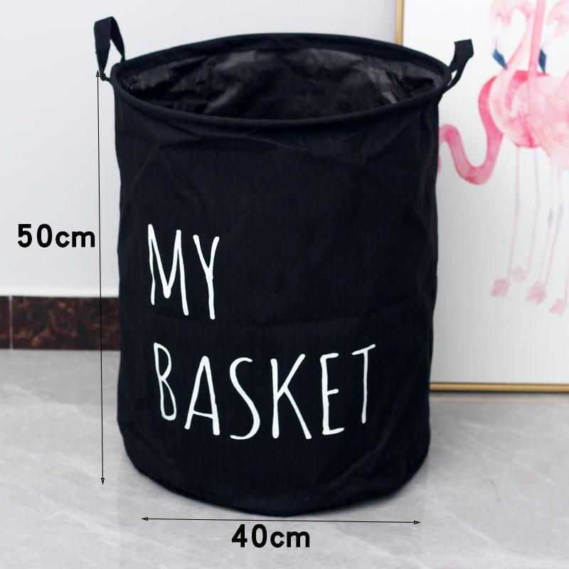 Extra Large Cotton Linen Folding Laundry Basket and Toy Hamper