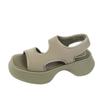 Women Thick Sandals Soled For In Summer 2024 New Fish Mouth Square Toe Hooded Beach Shoes Open Toe Sports Style Casual Sandals