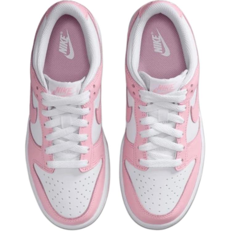 Nike Dunk Abrasion Resistant Low Top Kids' Skateboarding Shoes Pink White Sneakers FB9109-125