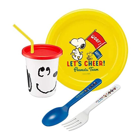 Skater Spoon 4-Piece Set, Plastic, 15cm, Snoopy Peanuts S-18P