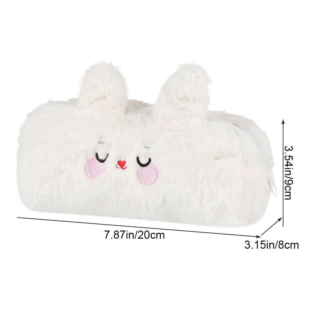 Fashion Girl Student Large Capacity School Supplies Cute Pencil Case Plush Stationery Bag