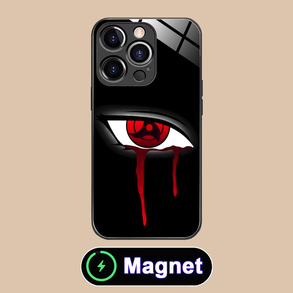 Anime Eyes Phone Case for iPhone 17 16 15 14 13 12 11 Air Pro Max Plus Mini Glass MagSafe Cover