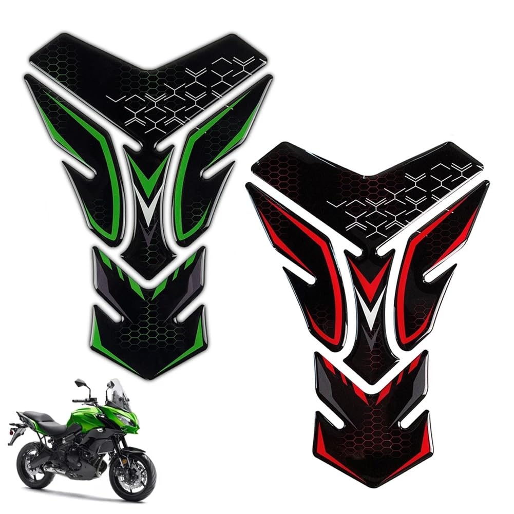 Накладка на бак мотоцикла для Kawasaki Ninja 250/400/650, ZX-6R/10R/25R, Z400/900/1000 (красный)