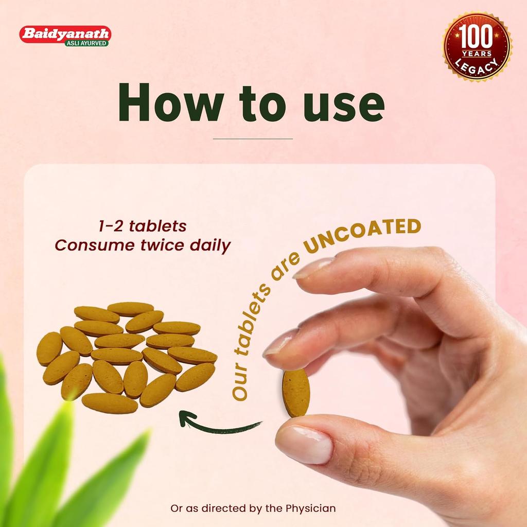 Baidyanath Haldi Tablets 60 Tablets Turmeric Extract Ayurvedic Haridra Herbal Supplement Daily Wellness Skin Care