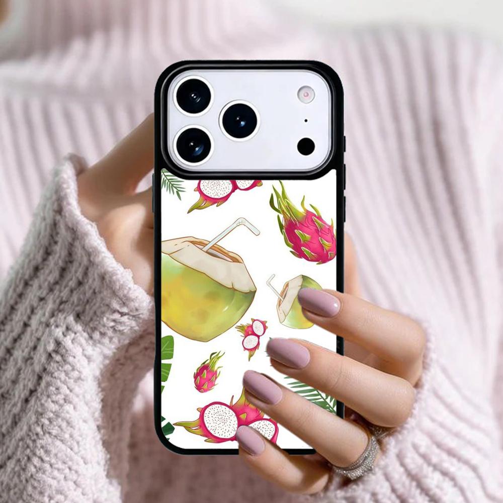 summer Fruit Coconut on the beach Phone Case For Apple iPhone 17 Air 16E 15 14 Plus 13 12 11 Pro Max Mini Funda Cover