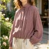 Women's Autumn Plaid Jacket Stand Collar Long Sleeve Fashion Casual Stylish Outerwear