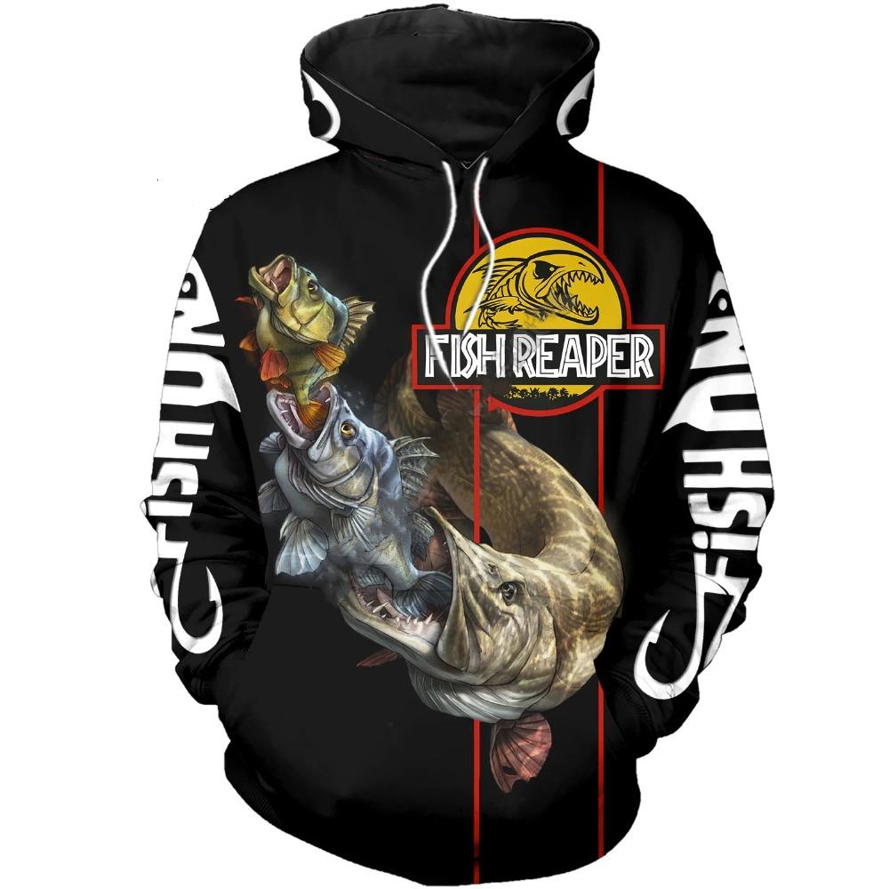 Animal Fisher Marlin Sweatshirts Fishing Camo Hoodies For Fashion Streetwear Harajuku Y2k 3D Print Pullovers