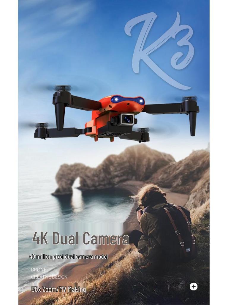 K3 4K Dual Camera Folding Drone Quadcopter HD Aerial Photography Remote Control E99Pro E88