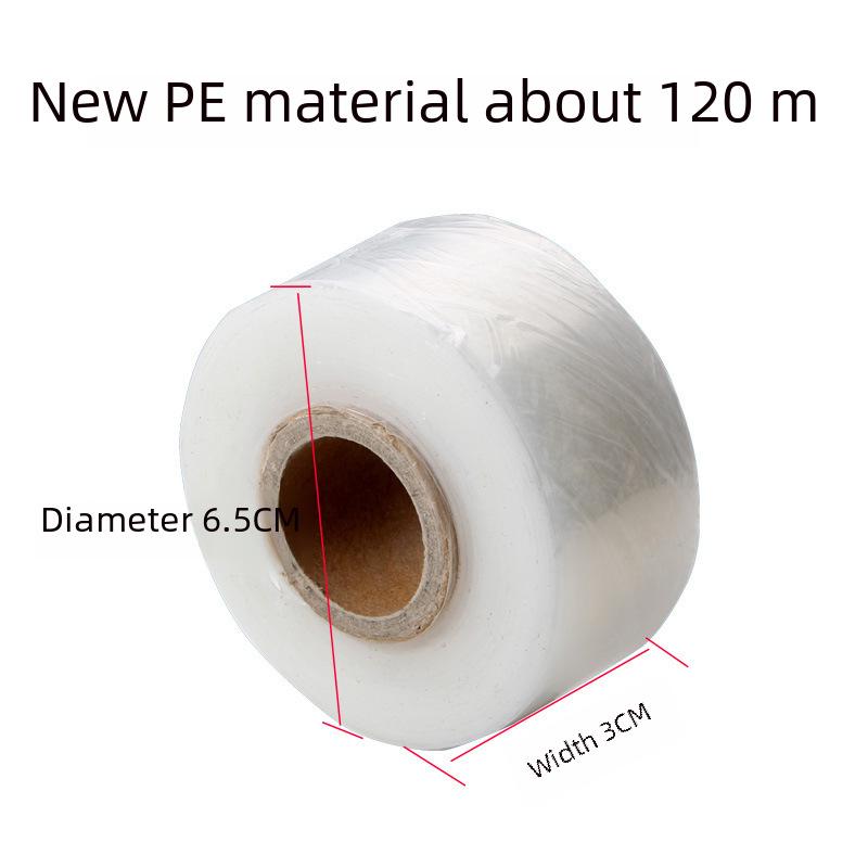 Прививочная пленка для саженцев плодовых деревьев не нужна. Доступна дополнительная белая пленка для обертывания прививок толщиной 3 см или зеленая пленка толщиной 2 см.