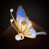 Women's Light Luxury Design Elegant Imitation Pearl Butterfly Brooch Fashionable And Versatile Niche Design Sense Brooch