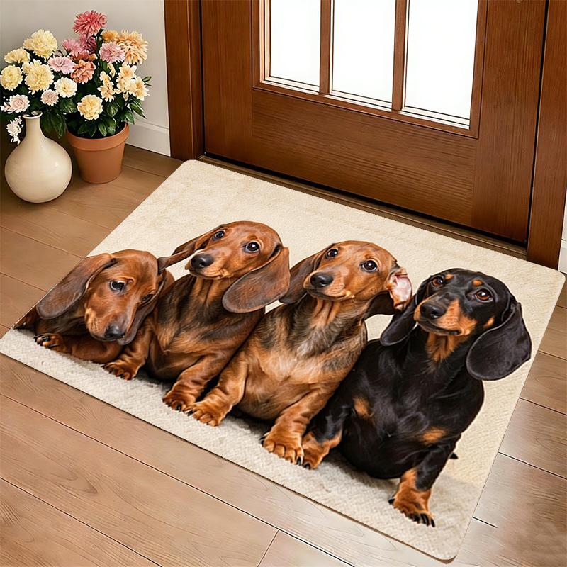 Dachshund Puppies Living Room Nonslip Area Rug Soft Carpet For Bedroom Game Playroom Sofa Office Home Decor Doormat Christmas Gift C92664