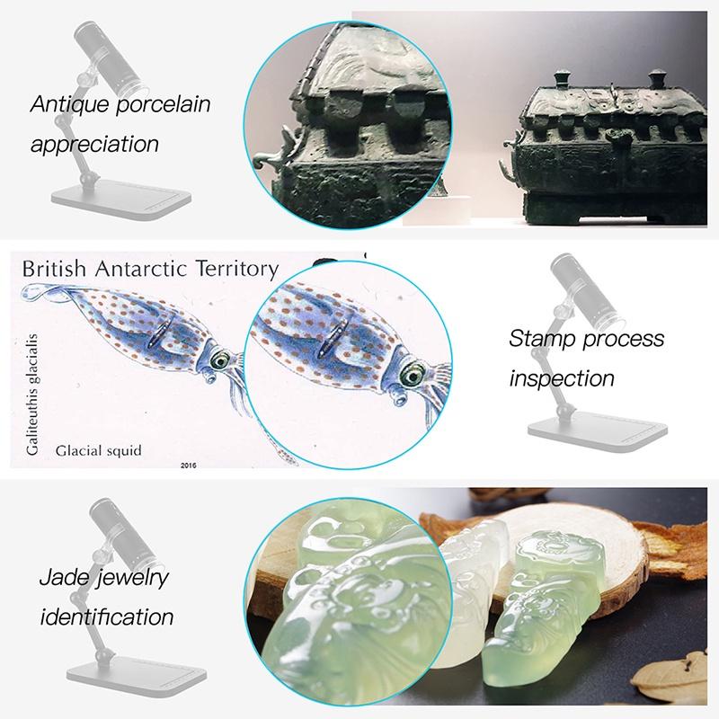 3 в 1 HD 1000X Цифровой микроскоп Светодиодный USB WiFi Микроскоп Камера для микроскопа мобильного телефона со штативом для смартфона Инструменты для проверки печатных плат