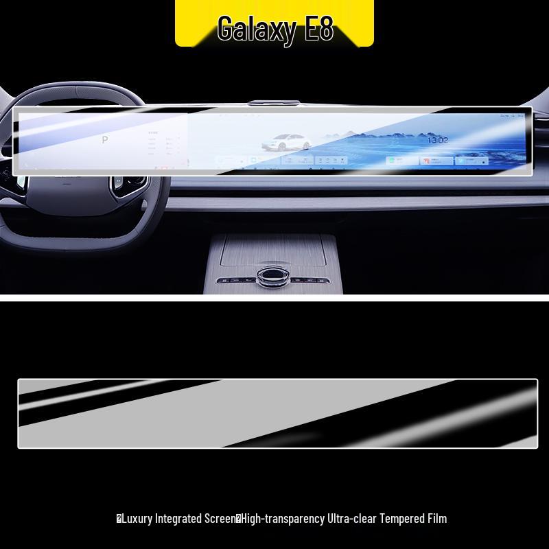 Защитная пленка для Geely Galaxy E8: Закаленное стекло для центральной консоли и навигации