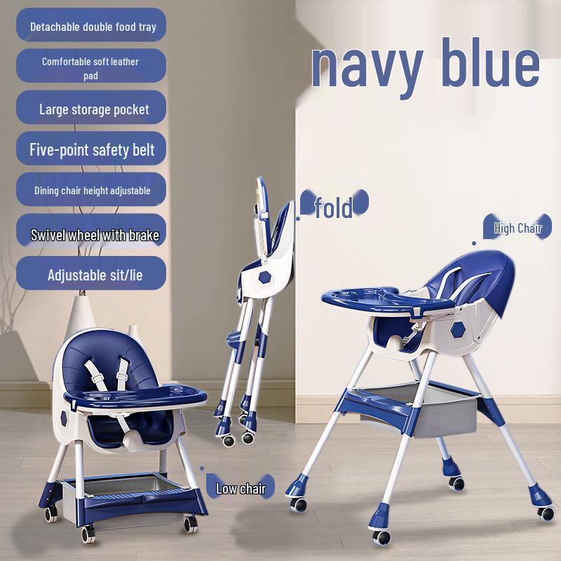 Многофункциональный складной детский стульчик для кормления: Портативный, Качающийся и Обеденный стул для Растущих Детей