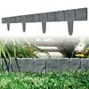 8/12/16pcs Garden Landscape Edging Borders Insert Plastic Imitation Stone Effect Fence DIY Lightweight for Outdoor Patio Balcony Yard