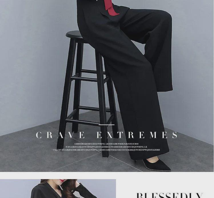 2025 Women's Fashion: Southeast Asia Two-Piece Set - Wide-Leg Pants & Loose Long-Sleeve Casual Suit Korean Style.