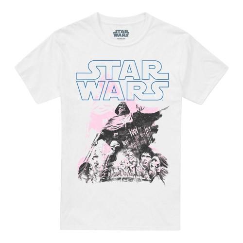 Star Wars Unisex Adult Darth Vader Retro Poster T-Shirt