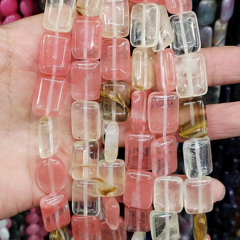 Natural Square Malachite Beads 6x13x18mm Concave Tiger Eye Opal DIY Jewelry Making Supplies