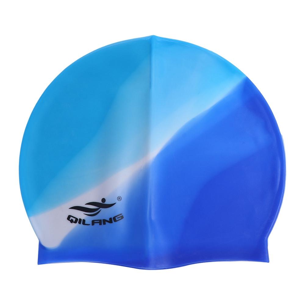 Classic High Elastic Long Hair Waterproof Flexible Silicone Colorful Swimming Hat Swimming Cap Swim Pool Hat Bathing Cap
