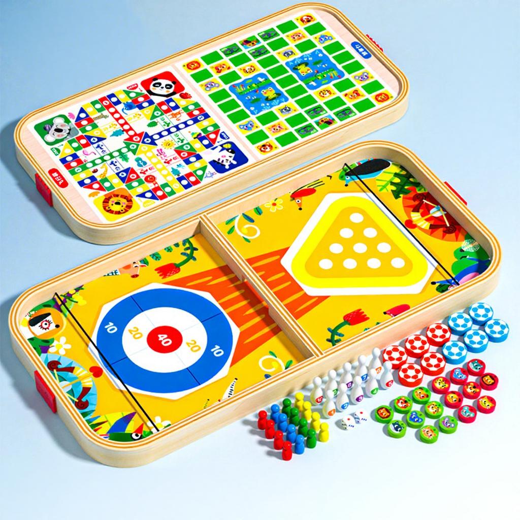 Two-player Battle Catapult Chess Game Children Parent-child Interactive Educational Mini Wooden Board Game