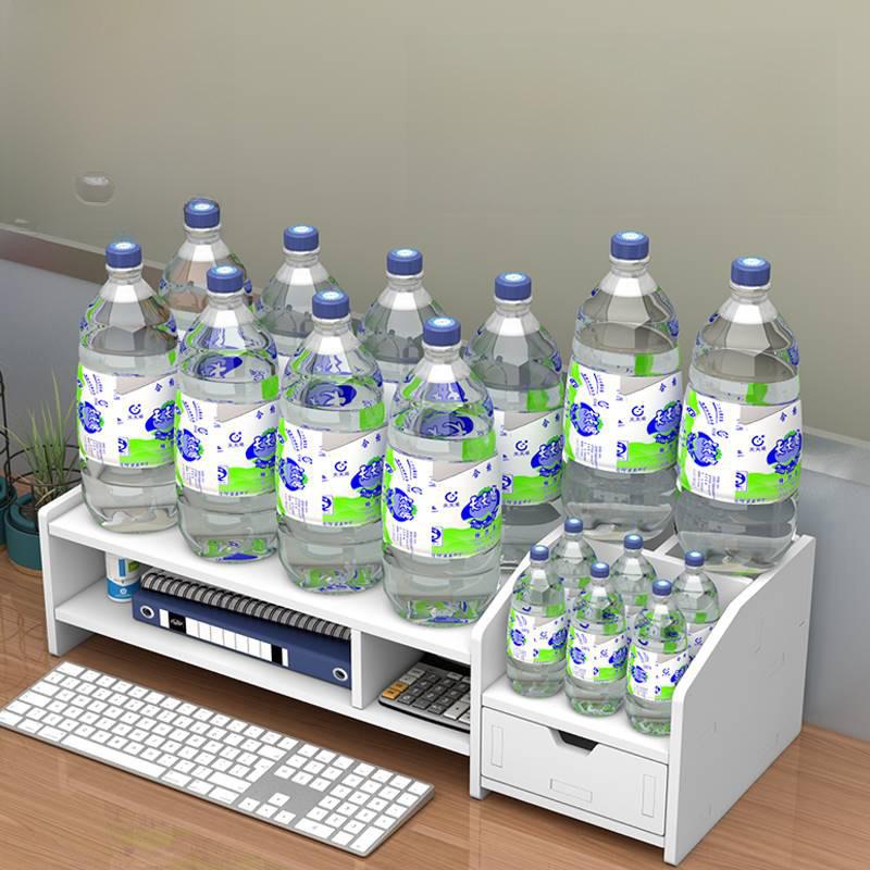 Computer Elevated Office Drawer Storage Base Bracket Monitor Elevated Desktop Desktop Storage Rack Double-draw heart heightening rack 5mm