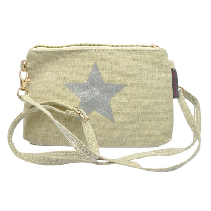 Pochette beige étoile