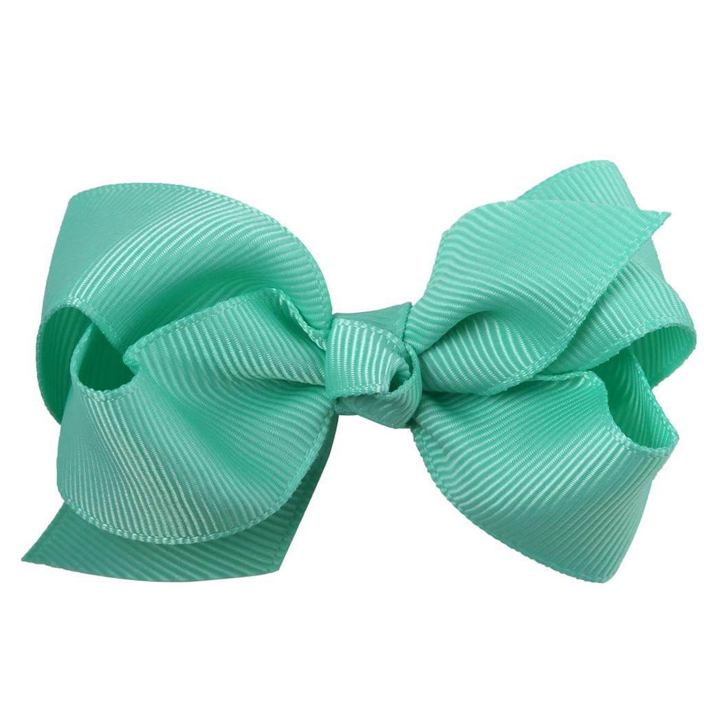 Mini Hair Clips Bow Boutique Solid Color Ribbon Clips for Baby Girls Teens Infants Kids Toddlers (32 Colour)