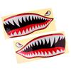 2 Pieces Shark Teeth Mouth Decal Stickers Kayak Canoe Dinghy