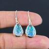 Blue Natural Opal Drop Earring 925 Sterling Silver Handcrafted Earring LiteWeight HandMade Earring Gift for Best Girl Gift For Her ThanksGiving