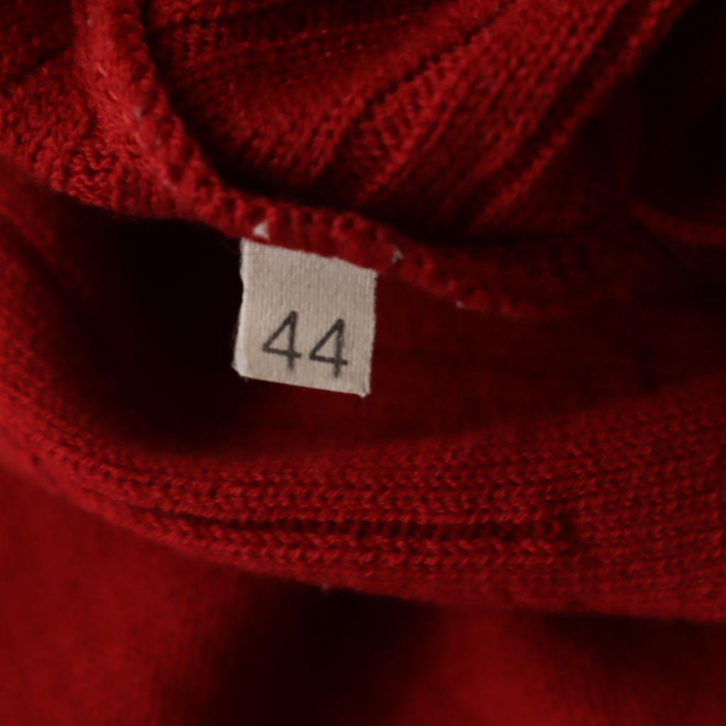 VALENTINO made in Italy Long sleeve V neck knit cardigan 44 Red Women Used