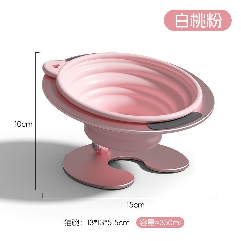 Держатель миски для кошки, креативный регулируемый контейнер для хранения, шампур для кошачьего корма, миска для еды, бытовой, с защитой шеи, портативные складные кормушки для домашних животных