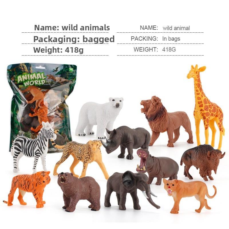 Wild Animal Elephants Tigers Model Set With Realistic Zoo Figures For Kids Educational Play And Learning