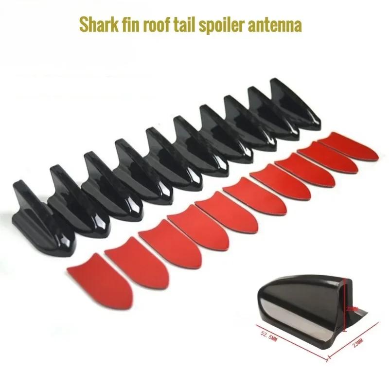 6 шт., защита от УФ-излучения и защита от непогоды, 6 шт., черная крыша автомобиля EVO-Style PP, спойлер, крыло, генератор вихрей, антенна «Акула»