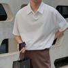 Summer Wear New Short Sleeve Polo Shirt Men's Loose Lapel T-Shirt Texture Korean Version Half Sleeve Drop Casual Top