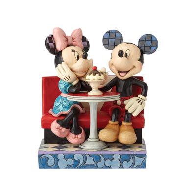 Enesco Disney Traditions от Джима Шора Фигурка Микки и Минни Маус в Содовой, 6,25 дюйма, Многоцветный