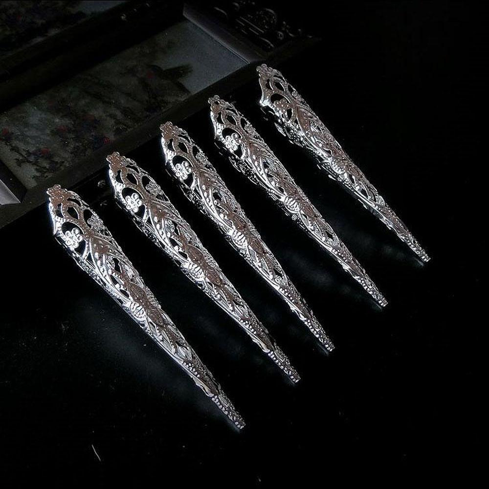 Style Queen Costume Belly Dance Accessories Finger Tip Protection Knuckle Rings Nail Rings Set