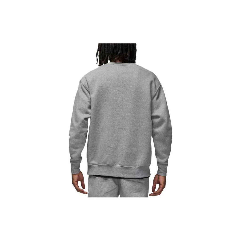 Jordan Essentials Fleece Crew Pullover Sweatshirt Grey Men Streetwear DQ7520-091