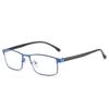 Anti-Blue Light Myopia Glasses Finished Business Men Women Metal Square Prescription Eyeglasses Diopter 0 -0.5 To -6.0 Oculos