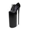 Fashion 30cm Extreme High Heels Shoes Knee High Buckle Straps Metal Heels Crossdresser Shoes Fetish Drag Queen Pumps Platform Heeled